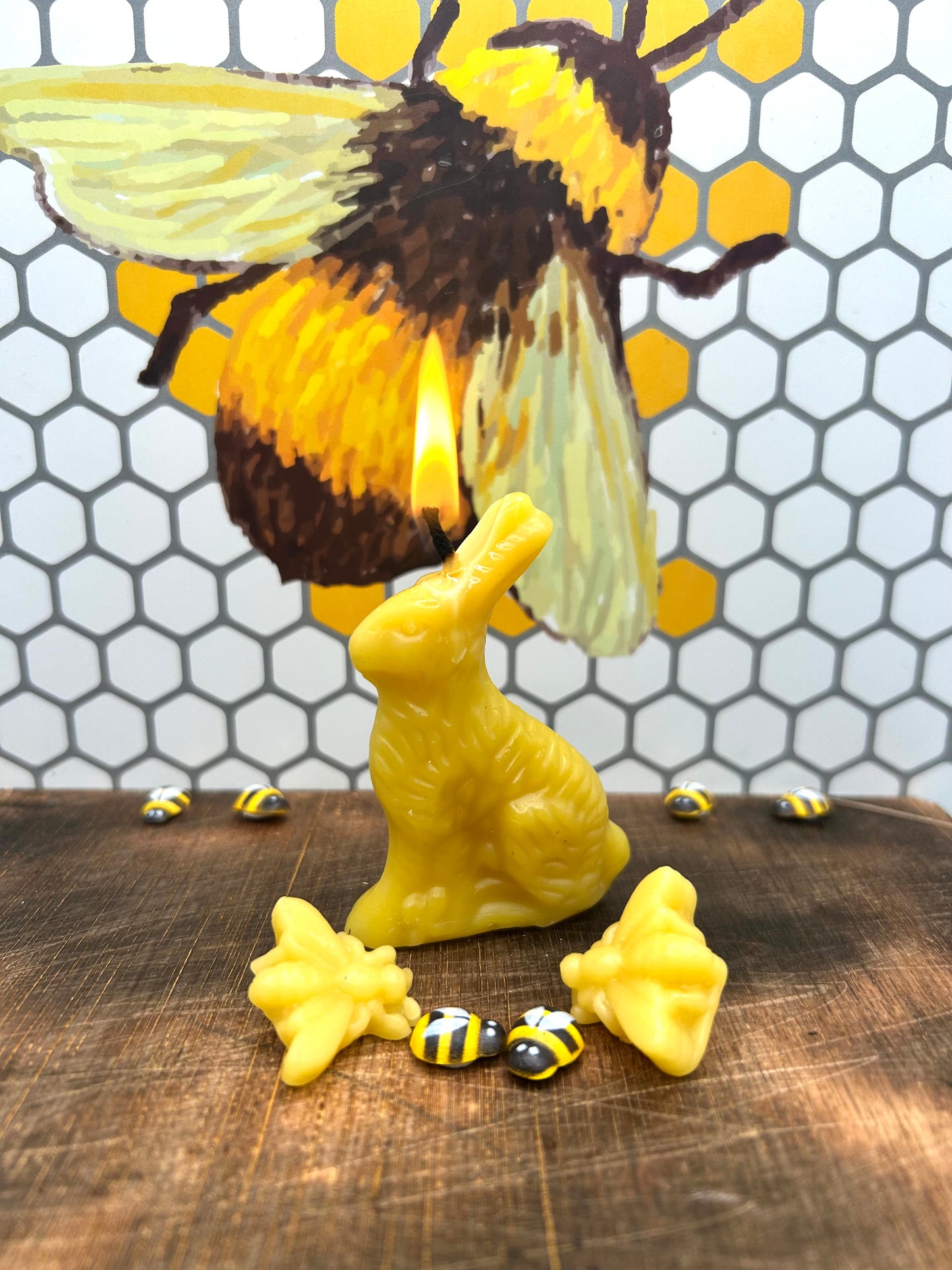 Beeswax Easter Bunny Candle