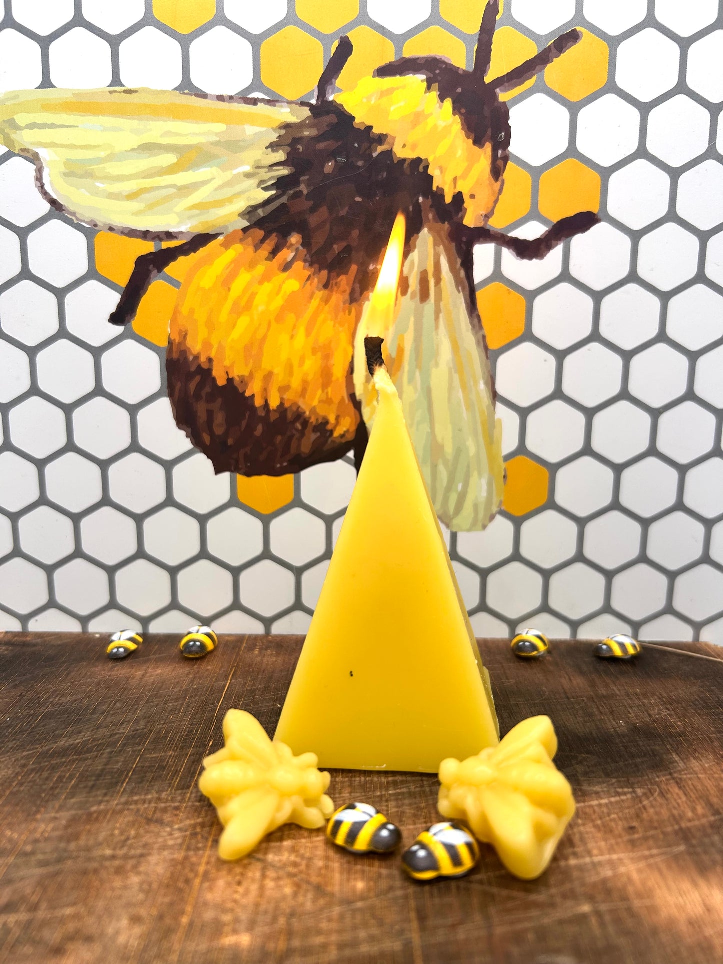 Beeswax Pyramid Candle