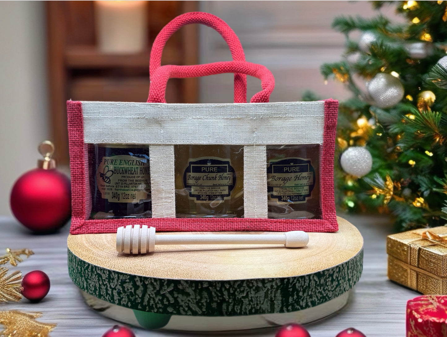 Gift Bundle, Buckwheat, Borage Chunk and Borage Honeys