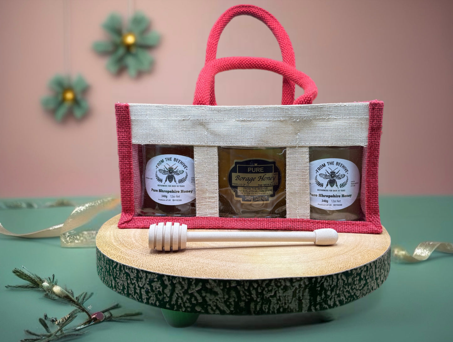 Pure Shropshire Runny, Set and English Borage Honey 340g