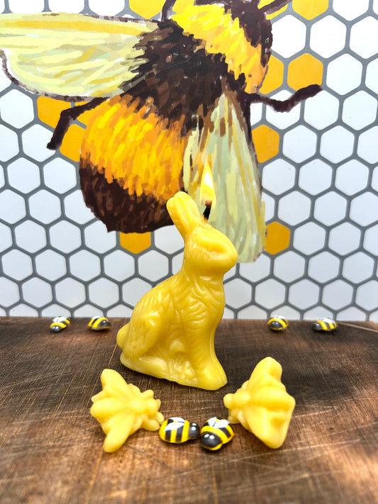 Beeswax Easter Bunny Candle