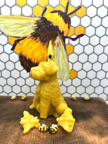 Beeswax Puppy Candle