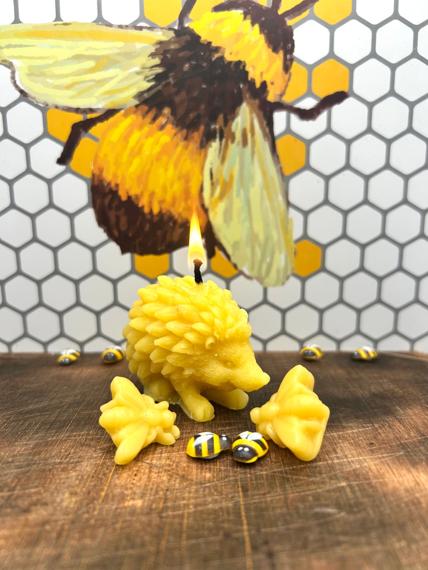 Beeswax Hedgehog Candle