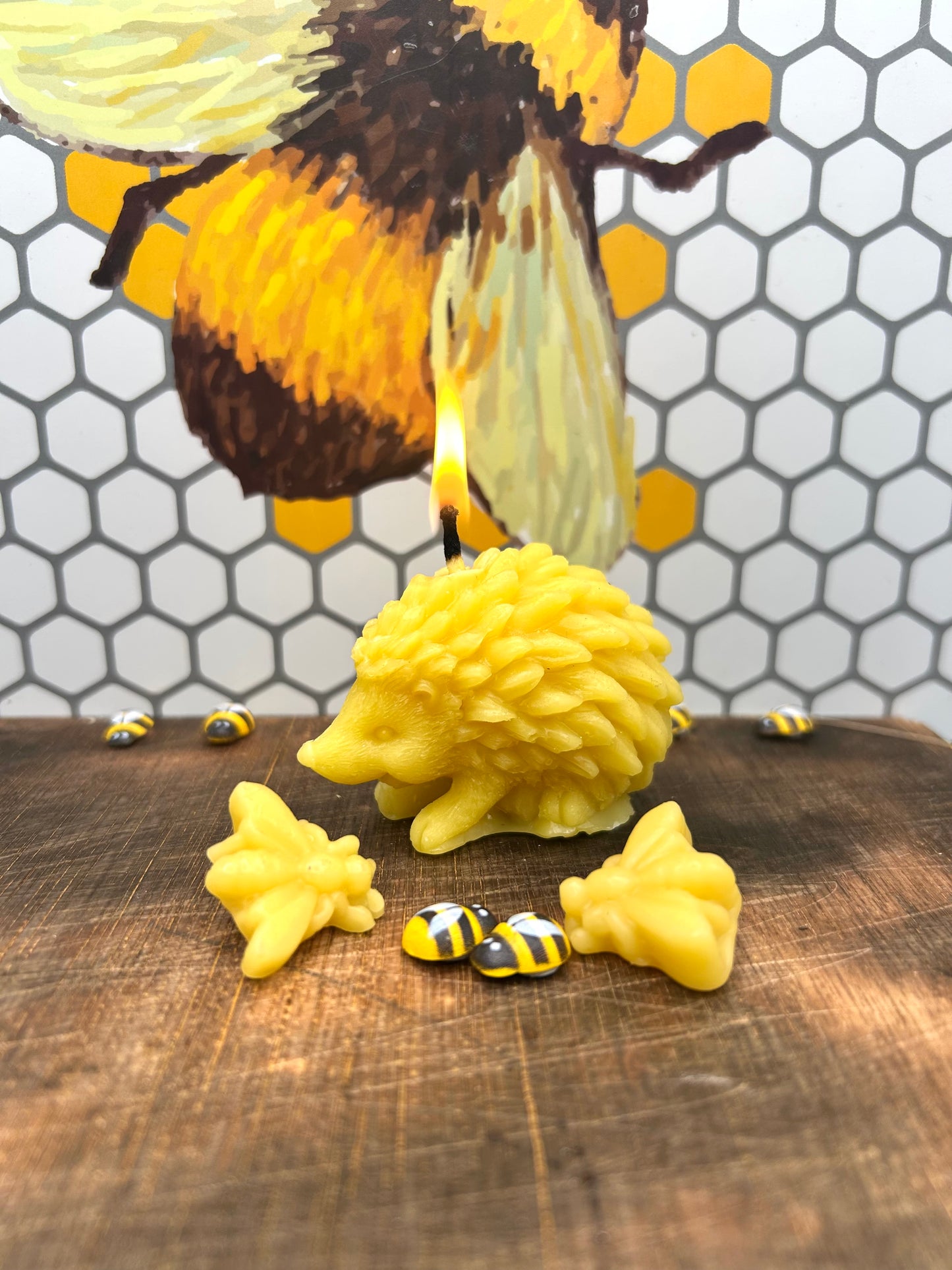 Beeswax Hedgehog Candle