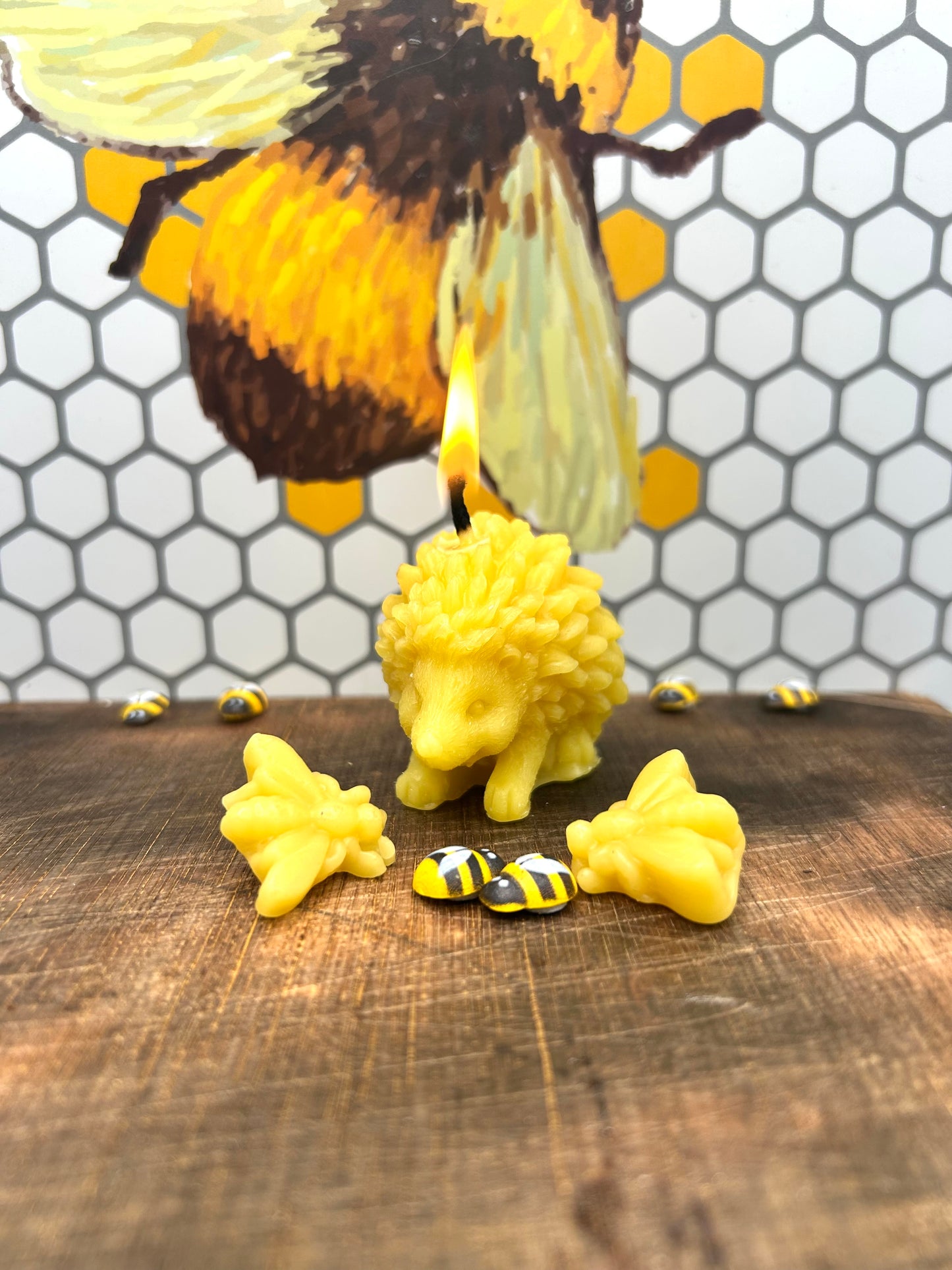 Beeswax Hedgehog Candle