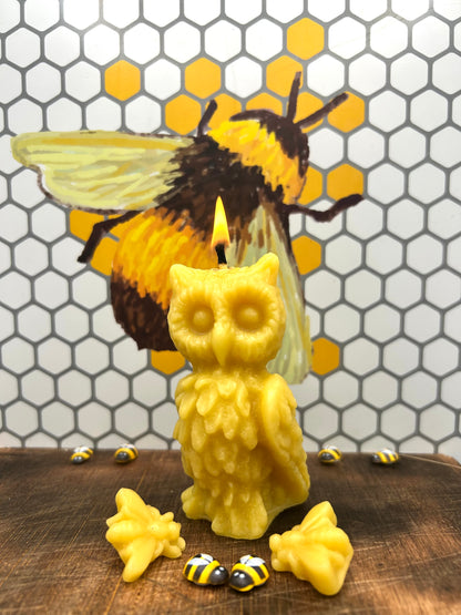 Large Beeswax Owl Candle