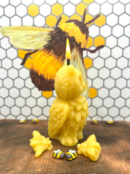 Large Beeswax Owl Candle