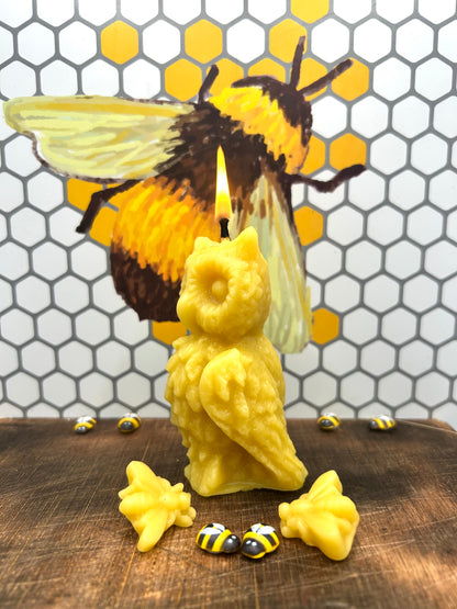 Large Beeswax Owl Candle