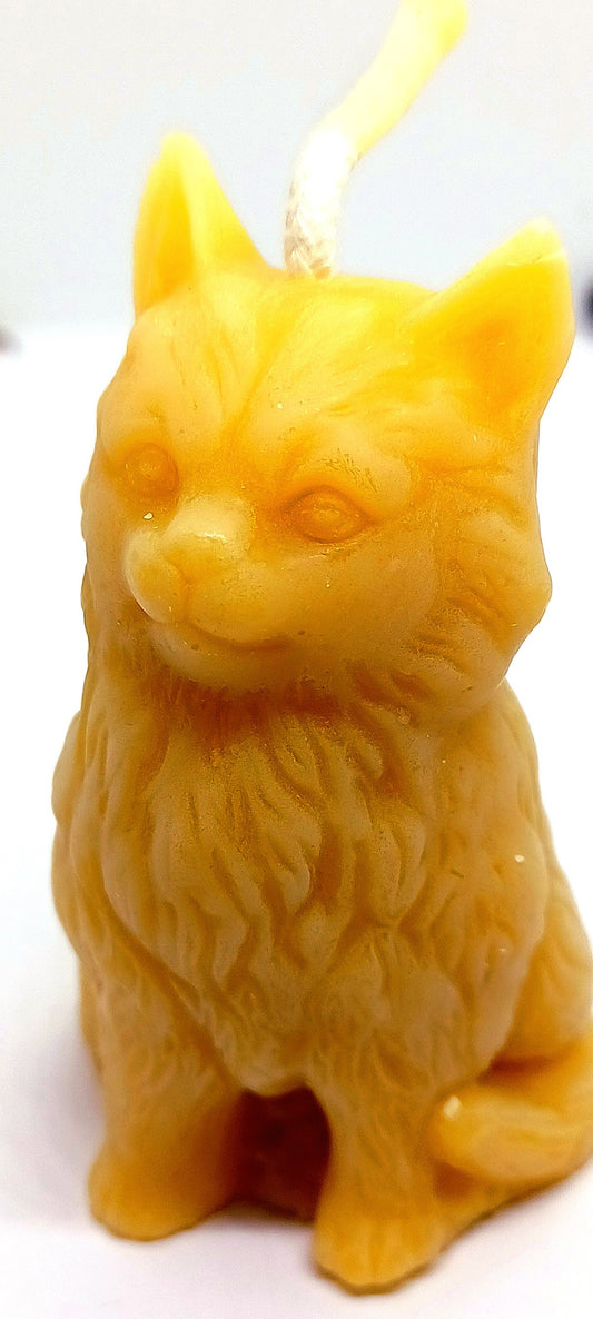 Beeswax Proud Cat Candle