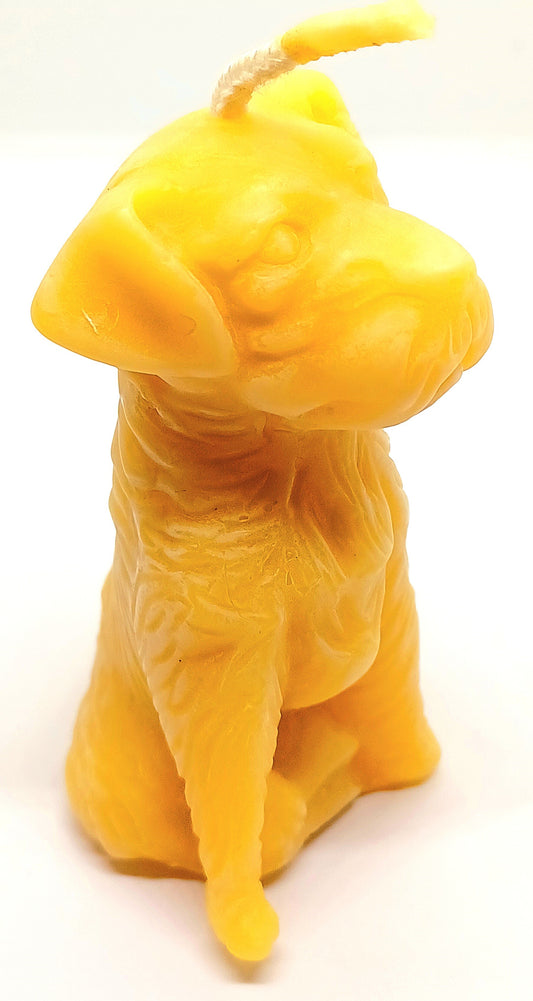 Beeswax Puppy Candle